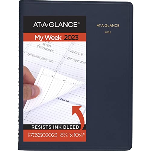 AT-A-GLANCE 2023 Weekly Planner, Quarter-Hourly Appointment Book, 13 Months, 8-1/4