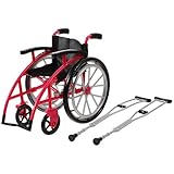 VOSAREA Doll Wheelchair and Crutches Playset, Miniature Folding Wheelchair with Doll Crutch Models for Dollhouse Decor and Collectible Display