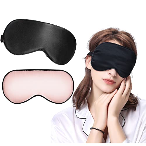 Masque De Sommeil En Soie De Mûrier Pure, Bandeau Pour Les Yeux, Blocs De Lumière Pour Le Sommeil Nocturne, Unisexe, Pour Femmes Et Hommes, 100