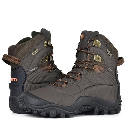 Image of XPETI Men's Thermator Mid-Rise Lightweight Hiking Insulated Non-Slip Outdoor Boots
