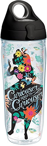 Tervis Disney - Alice In Wonderland - Curiouser Made in USA Double Walled Insulated Tumbler Cup Keeps Drinks Cold & Hot, 24oz Water Bottle, Classic