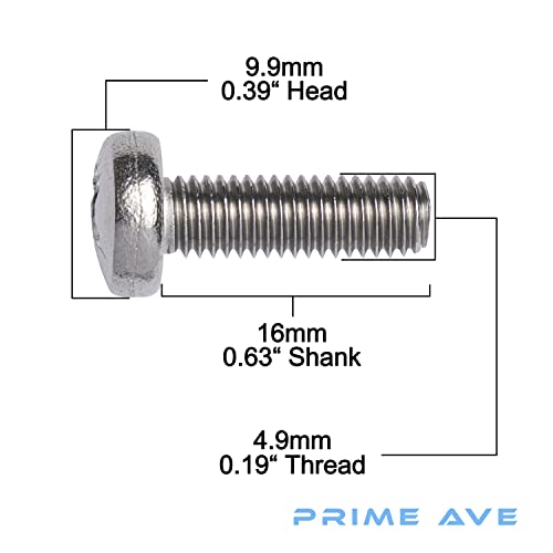 Prime Ave Stainless Steel License Plate Screws Compatible/Replacement For Acura & Honda #TOP3