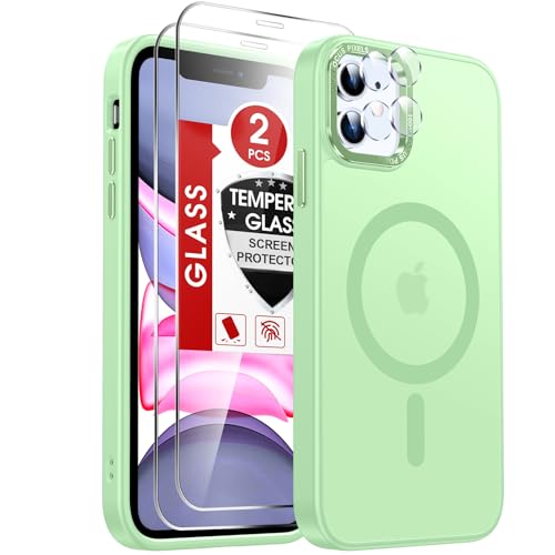 LeYi for iPhone-11 Phone Case with Screen Protector & Camera Cover Mint - image 1