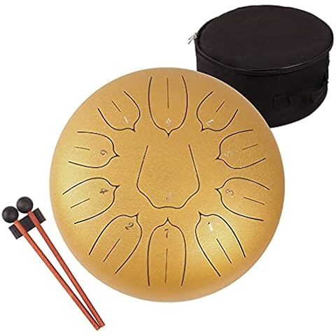 LOMUTY 12 Pulgadas Tambor de Lengua de Acero con 11 Notas Clave C Cover