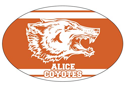 R and R Imports, Inc Alice High School Coyotes Texas Sports Team Oval Car Fridge Magnet