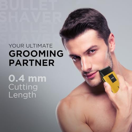 Image of Ikonic Professional Electric Shaver, Ultra Thin, Cordless, Rechargeable Men's Travel Razor for Face Care, Beard for Salon Professionals, Barbers and Salon-Like Shave at Home - Yellow