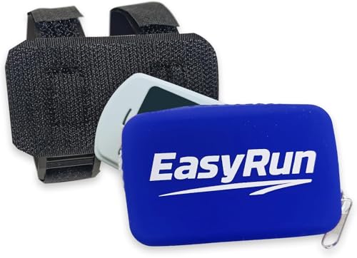 EasyRun Supporto per Moto in Silicone compatibile con Dispositivi Telepass®, UnipolMove®, MooneyGo® - Splash Resistant con Cinghie a Strappo Regolabili – Astuccio Protettivo per Telepedaggio (Blu)