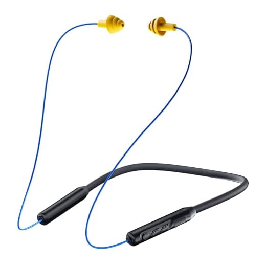 MIPEACE Bluetooth earplug Headphones, Neckband Wireless Earbuds earplugs-29db Noise Reduction isolating in-Ear earplug Earphones with mic and Controls,IPX5 sweatproof,19+Hour Battery for Work Safety