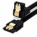 Produktbild BIGtec 1m SATA Kabel S-ATA III Datenkabel Anschlusskabel schwarz Winkel HDD SSD 6GBit/s Stecker L-Type/L-Type 90° 100cm vergoldet gerade/gewinkelt serial ATA Verriegelung SATA-3