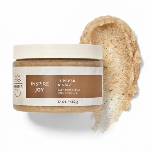 Bath and Body Works Aromatherapy Salt Scrub 17 Ounce (Juniper + Sage) - image 1