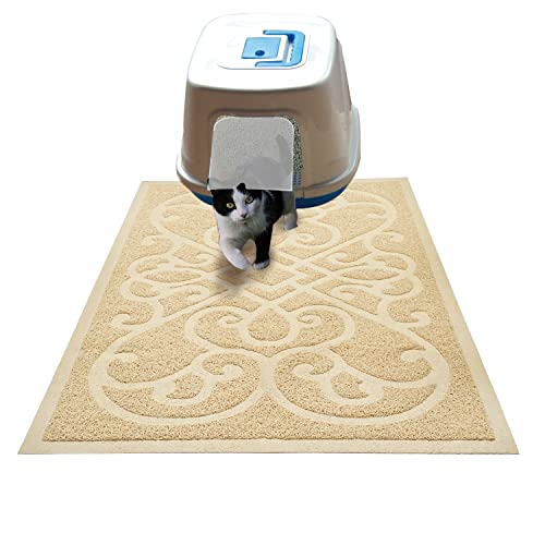 PetLike Cat Litter Mat Kitty Litter Trapping Mat, Durable Cat Litter Box Mat Waterproof, Phthalate Free, Washable Mats with Non-Slip Backing, Soft on Kitty Paws, Easy to Clean PetLike Cat Litter Mat Kitty Litter Trapping Mat, Durable Cat Litter Box Mat Waterproof, Phthalate Free, Washable Mats with Non-Slip Backing, Soft on Kitty Paws, Easy to Clean