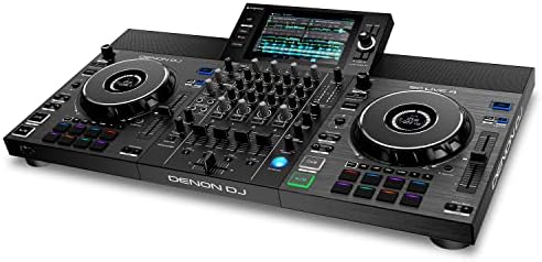 Denon DJ SC LIVE 4 - Standalone DJ Controller, 4-Channel Mixer, Amazon Music Unlimited Streaming, Wi-Fi, Speakers, Serato DJ & Virtual DJ Compatible