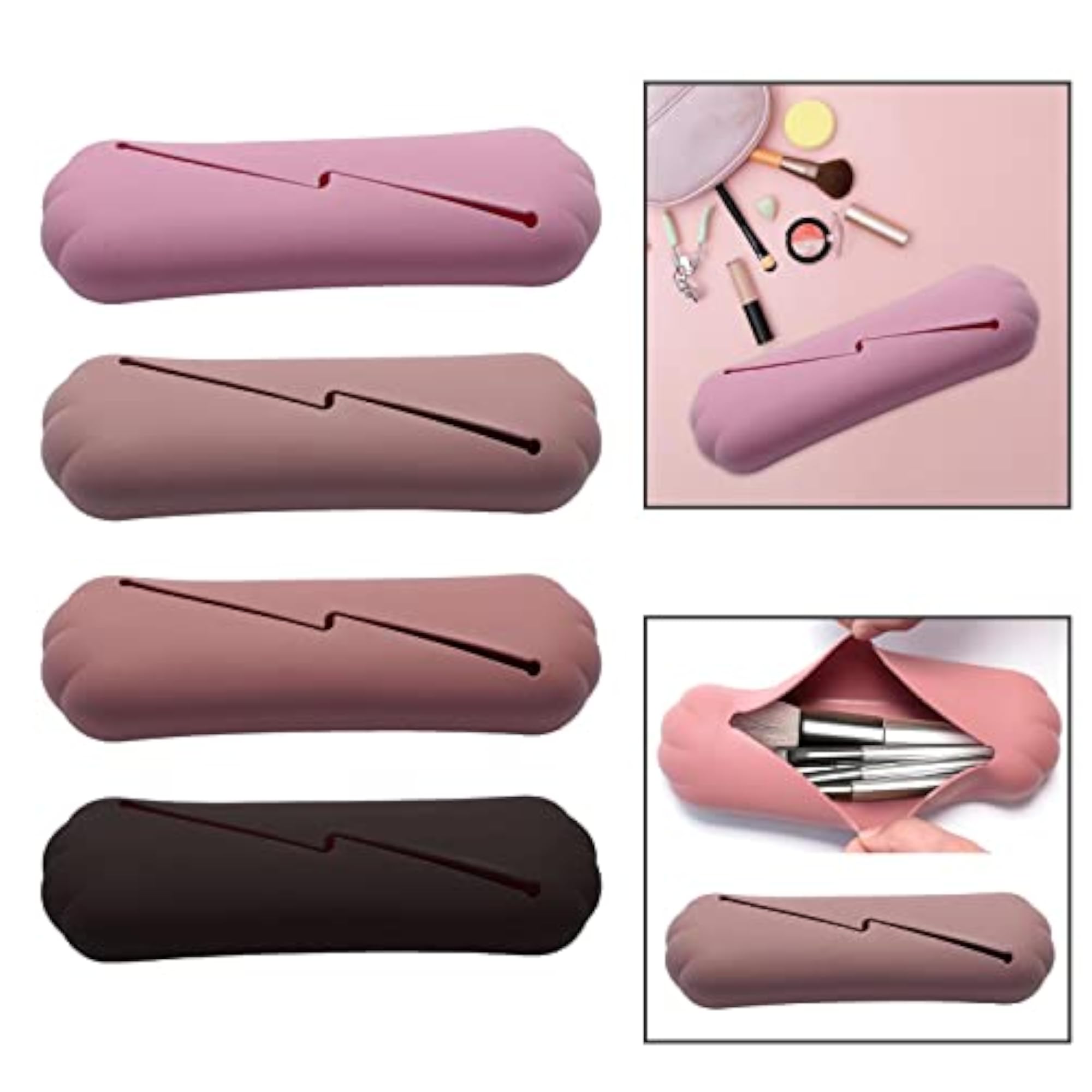 3xTravel Makeup Brush Holder Soft Case