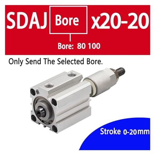Cylindre mince compact SDAJ100 sans aimant pour éviter les interférences sur lignes de tri - 3
