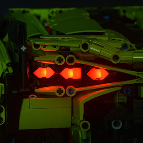 Sugeren LED Beleuchtungsset für Lego Lamborghini Sián FKP 37 42115, LED Beleuchtungsset, Kompatibel mit Lego 42115… – Bild 8