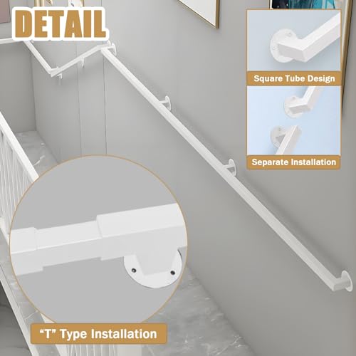Rampe d'escalier moderne blanche pour sécuriser les marches intérieures
