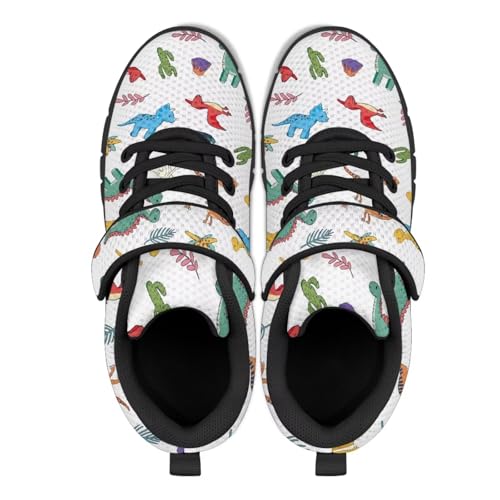 Children's Dinosaur School Sneaker Running Barefoot Shoes Lace Up Hiking Sneakers for Boys Girls3