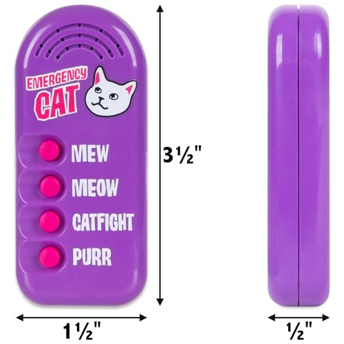 Image of Archie McPhee: Emergency Cat - Electronic Sound Maker, 3.5 inch Handheld Device, 4 Sound Effects: Mew-Meow-Purr-Catfight, Feline Fun Gag Gift, Novelty Toy