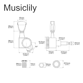 Musiclily Pro 3×3 Ratio 18:1 Guitare Mécaniques Bloquante Locking Tuners Boutons Keystone pour Guitare électrique/Acoustique Style LP, Chrome - Les Beatles, Paul McCartney, John Lennon, RIngo Starr, George Harrison Musiclily Pro 3x3 Ratio 18:1 Guitare Mécaniques Bloquante Locking Tuners Boutons Keystone pour Guitare électrique/Acoustique Style LP, Chrome – Image 2