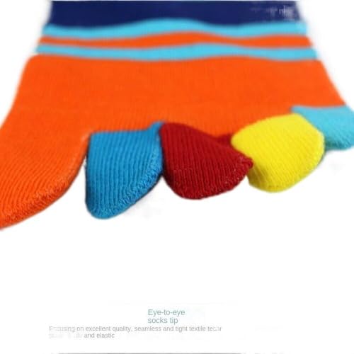 Trainer Hiking Running Toe Socks EU39-44 Low Cut Five Finger Socks Five Toe Socks Men's Socks No Show Ankle Socks(Orange)2