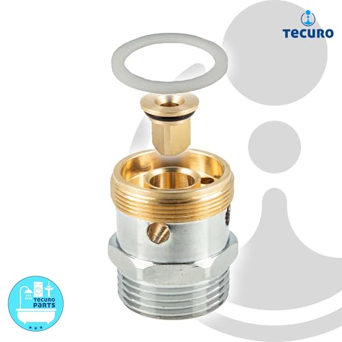 tecuro Rohrbelüfter für Geräteventile, Auslaufventile und Zapfhähne M28x1 AG x 3/4 Zoll AG - Messing CW617N verchromt, inkl. Dichtung - 22896