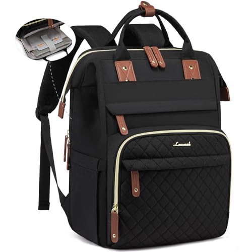 Image of LOVEVOOK Laptop Backpack for Women, 17.3'' Waterproof Nurse Bag Teacher Work Backpack Purse for Women, Travel Computer Backpack for College Office Business Ladies
