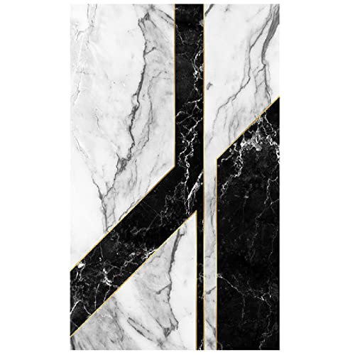 Tepppich Schwarzgrau Marmoriert Waschbarer Teppich Kinderzimmer Modernes Design Hypoallergen Schlafzimmer Teppiche 160X200cm Cover