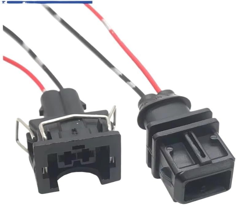 Cars Connectors 2 Pin Female Fuel Injector Nozzle Water Proof Wire Harness Plug Socket Housing for 829441-1 037906240 106462-1 with Wire(2p Female,20 Sets)