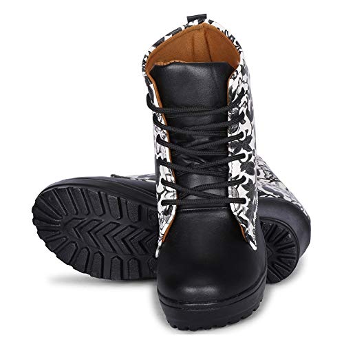 Krafter Womens And Girls High Ankle Denim Stylish Boots