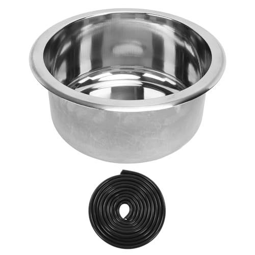 Image of 9 Inch RV Round Sink 5L Capacity Wash Basin 304 Stainless Steel RV Motor Home Sink Flush Mounted with 40mm /1.57in Drain for Rvs,Yachts, Boats, Kitchen