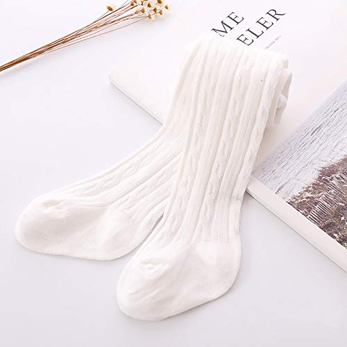 Image of Baby Toddler Girls Tights Seamless Cable Knit Cotton Leggings Pants Stockings for Infant Baby Girl