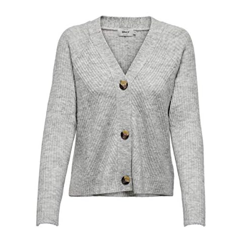 Gilet ONLY ONLCAROL L/S Gris Femme Cover
