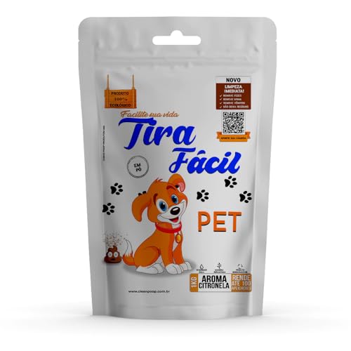 Pó Higiênico P/Cães e Gatos Tira Fácil 1KG - Seca e Absorve Cocô, Xixi, Vômito em segundos - Origina