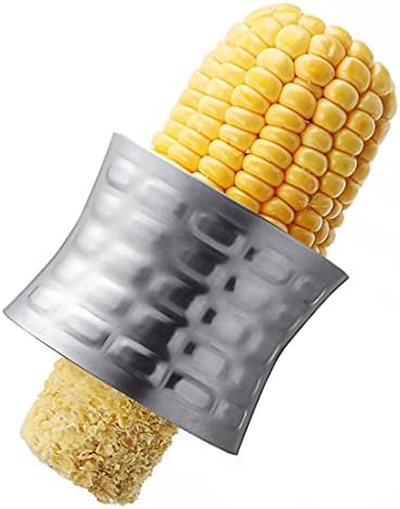 FullCare Corn Stripping Tool, Stainless Steel Corn Stripper Peeler, Slicer, Cutter, Remover, Corn Zipper Serrated Blade with Non-Slip Grip