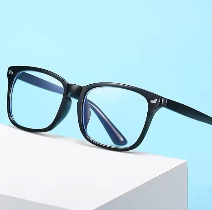 Image of Blue Light Blocking Glasses Gaming Filter Transparent Square Eyeglasses for Eye Protection Men Women, Computer /Tablet /Laptop /Mobile /TV, Anti-blue & Anti eyestrain (Clear White)