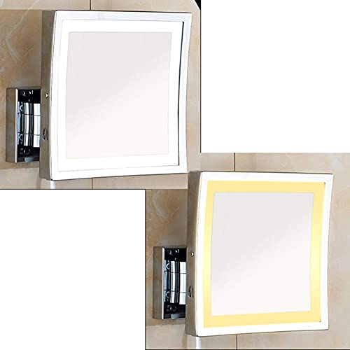 Miroir de maquillage pliable carré pour éviter les reflets flous en salle de bain
