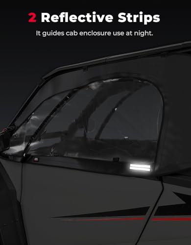 KEMIMOTO 2024 2025 XP 1000 Soft Cab Enclosure with YKK Zipper Compatible with 2024 2025 Polaris RZR XP 1000 2 Side Upper Door Window Water-resistant Cab Enclosure Kit Soft Upper Windshield Accessories