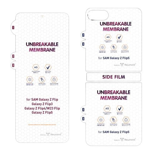 TechTrendz Edge To Edge Screen Guard for Samsung Galaxy Z Flip 5 Unbreakable Membrane Diamond Quality Film Screen Protector (Front & Back) - Matte Screen Guard