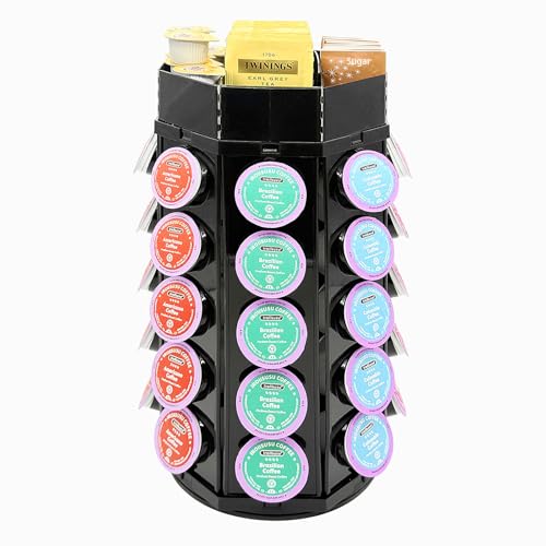 CHICBAKE K Cup Coffee Pod Holder Storage Carousel Organizer Stand Compatible with 40 K-Cup Pods...