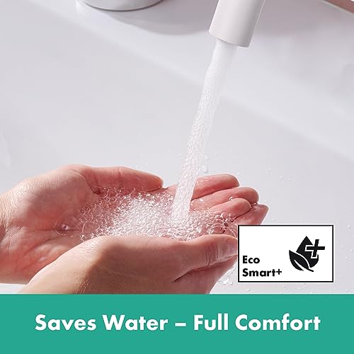 Mitigeur lavabo économie d'énergie Hansgrohe Tecturis S blanc mat 150mm