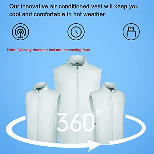 Tomshin Colete com ventilador de resfriamento vestível, roupas com ar condicionado, resistentes ao c