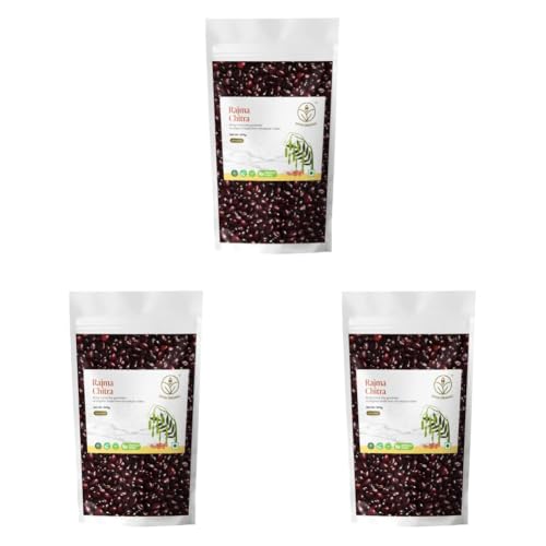 Image of Shiva Organic Himalayan Rajma Chitra /Kidney Beans 900 grams - Unpolished 100% Natural (Pack of 3)