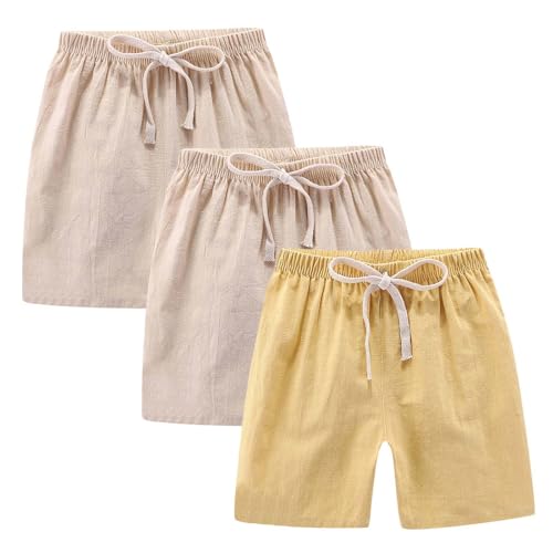 Short d'été fille lot de 3 avec ceinture souple ultra extensible