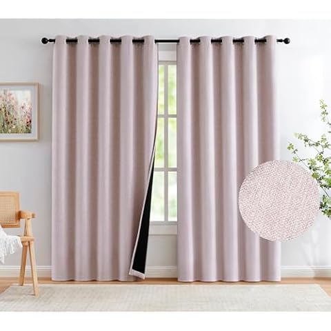 Treatmentex Pink Blackout Curtains 90 Inches Long Cover