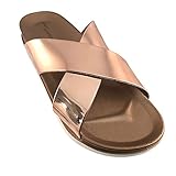 Linea Scarpa Badeschuhe Damen Strandsandale Ravenna (38 EU, Rosegold)