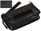 SunForMorning Tactical Wallet ID Card Holder Military Wallet with Coin Pocket (1 Patch Included), Black Camo