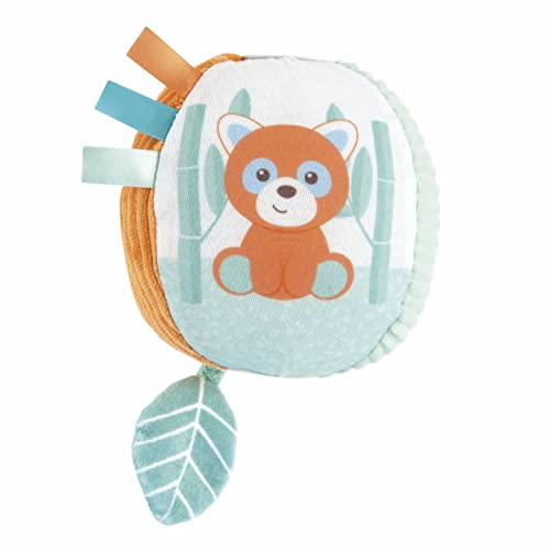 Chicco Balle Souple My Sweet Doudou Panda et Caméléon, balle souple en différents tissus, avec tintement, activités manuelles, jouets pour bébés, premier jeu pour les tout-petits, 0 mois et plus