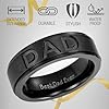 Willis Judd Best Dad Ever Ring Engraved Dad Ring In Gift Box Father's Day Gift Black Size Z #3