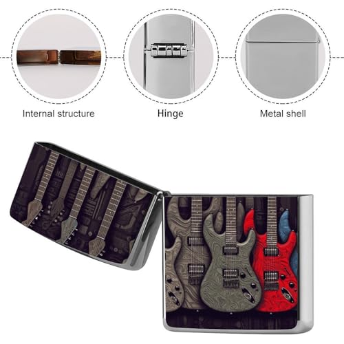 Funda para Encendedor con Diseño de Guitarra en Metal miniatura 5
