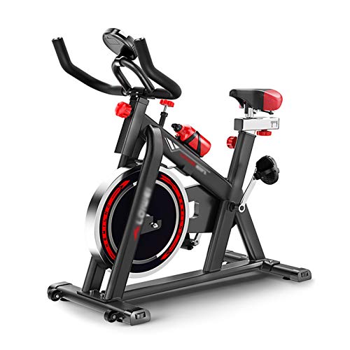 CMJM Bicicleta de ejercicio magnética para el hogar, suave y silencioso, manillar ajustable, resistencia al asiento, monitor digital, bicicleta de ciclismo de interior